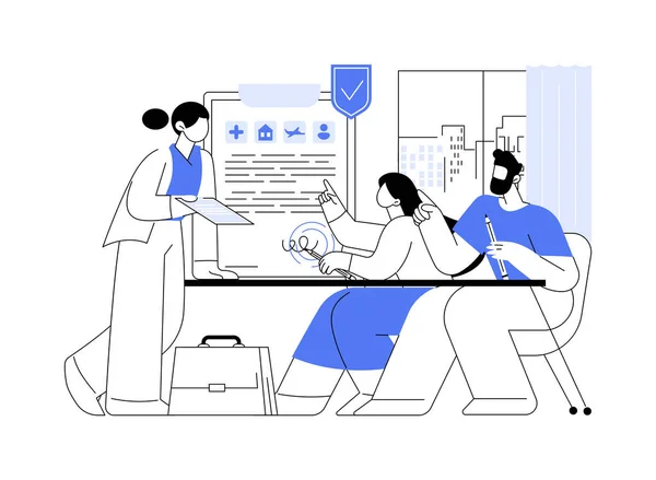 Insurance sales concept vector graphic