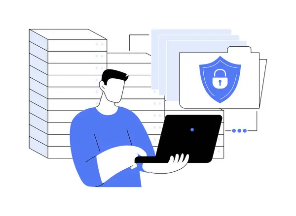 Big data security shield and cloud icon