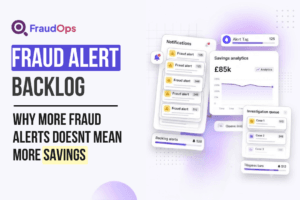 Graphic showing fraud alert backlog.