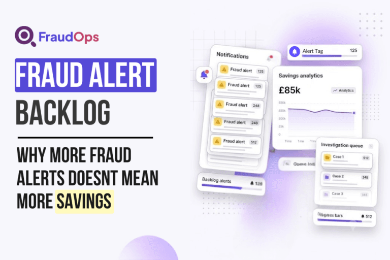Graphic showing fraud alert backlog.