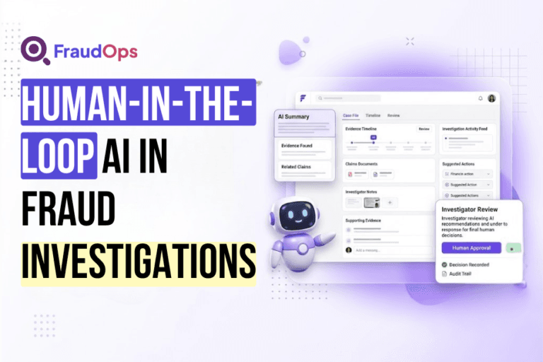 Graphic showing Human-in-the-Loop Ai in Fraud Investigations